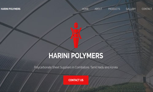 Web Design for Harini Polymers in Coimbatore